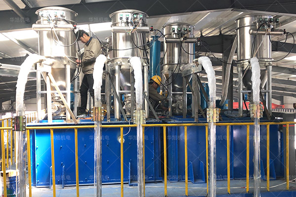 山东某新材料企业粉体投送生产线现场